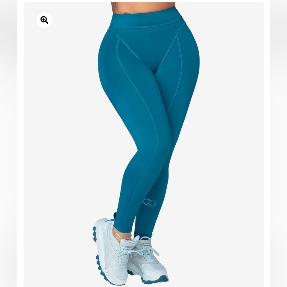 Redbox Cardi B High Rise Teal Tights XS